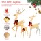 Outdoor Christmas Reindeer Holiday Yard Decoration with Warm LED Lights Easy Assembly